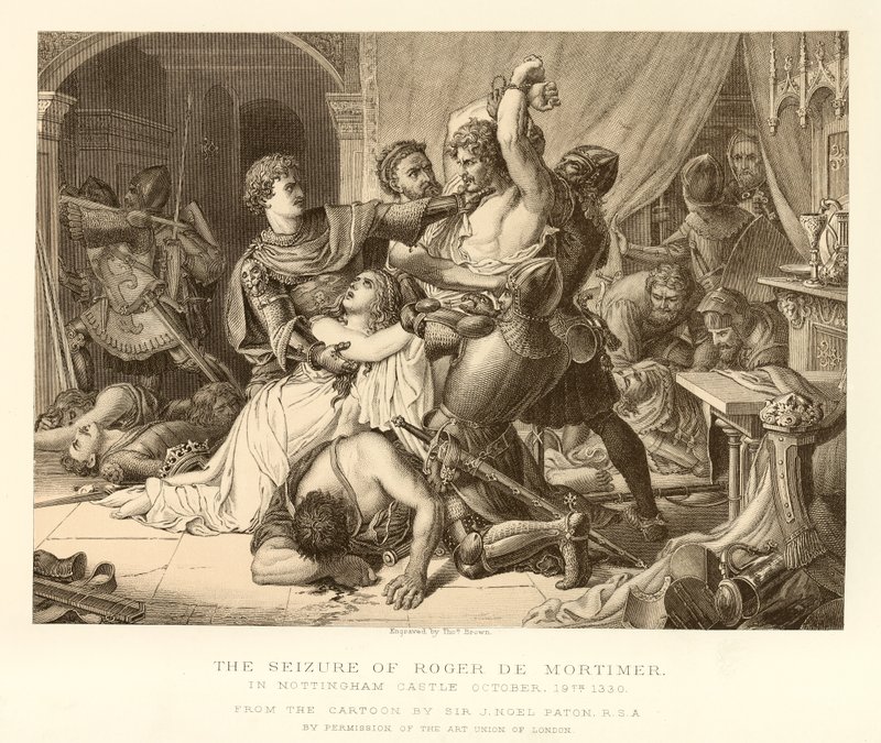 A apreensão de Roger De Mortimer de English School