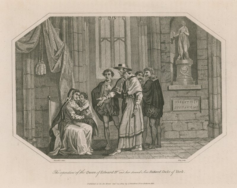 A separação da rainha de Edward IV e seu segundo filho, Richard Duke of York de English School