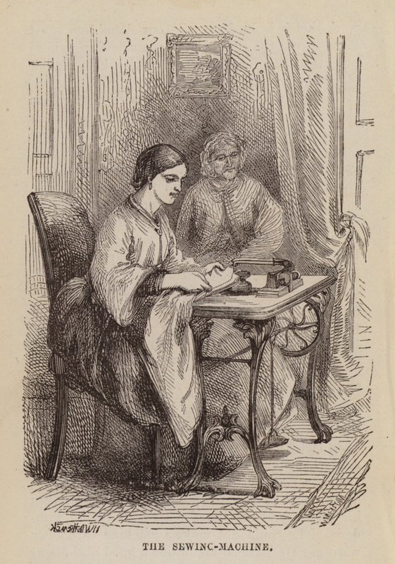 A máquina de costura (gravura) de English School