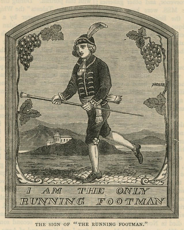 O sinal de The Running Footman de English School