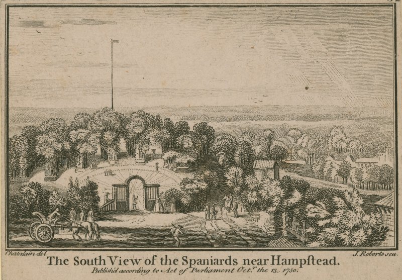 A, sul, vista, de, a, espanhóis, perto, Hamstead de English School