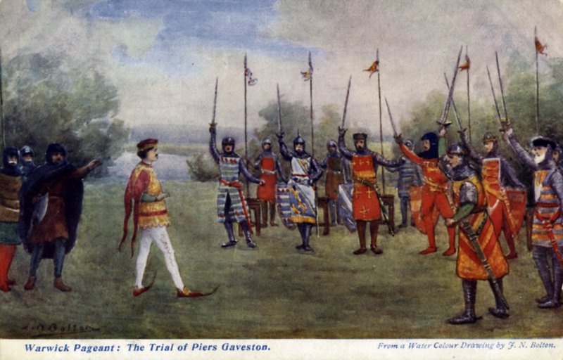 O julgamento de Piers Gaveston de English School