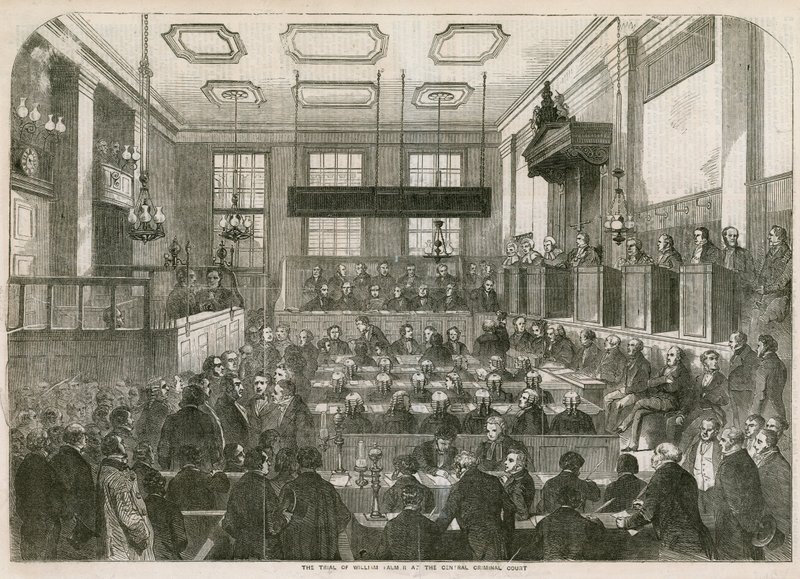 O julgamento de William Palmer no Tribunal Criminal Central de English School