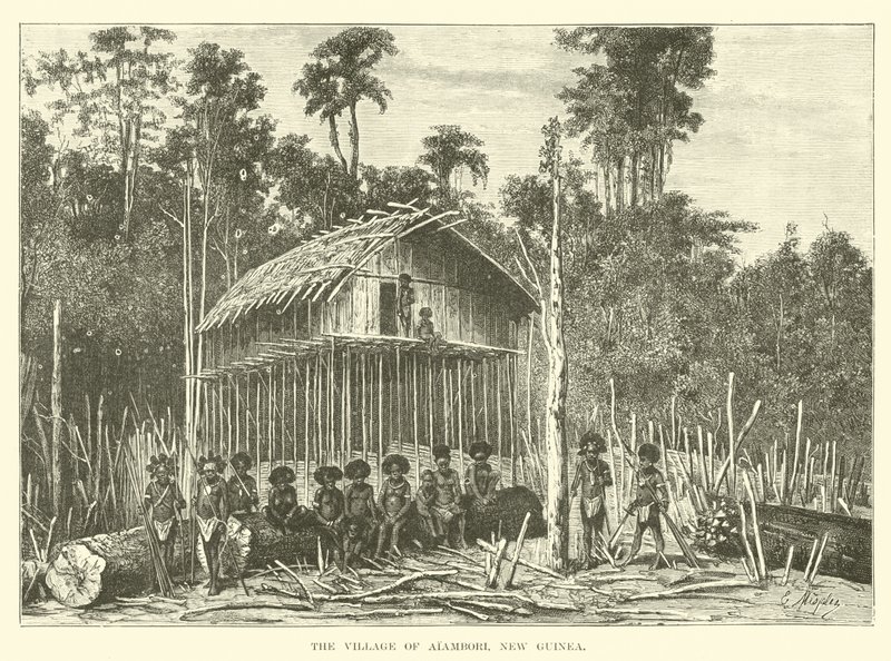 A aldeia de Alambori, Nova Guiné de English School