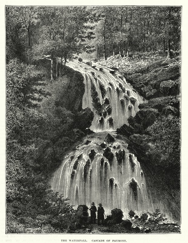 A cascata, Cascata de Faymont (gravura) de English School