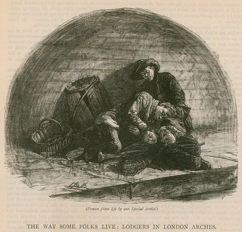A maneira como algumas pessoas vivem: hóspedes em arcos de Londres de English School
