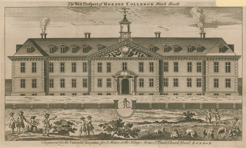 A perspectiva do oeste do Morden College de English School