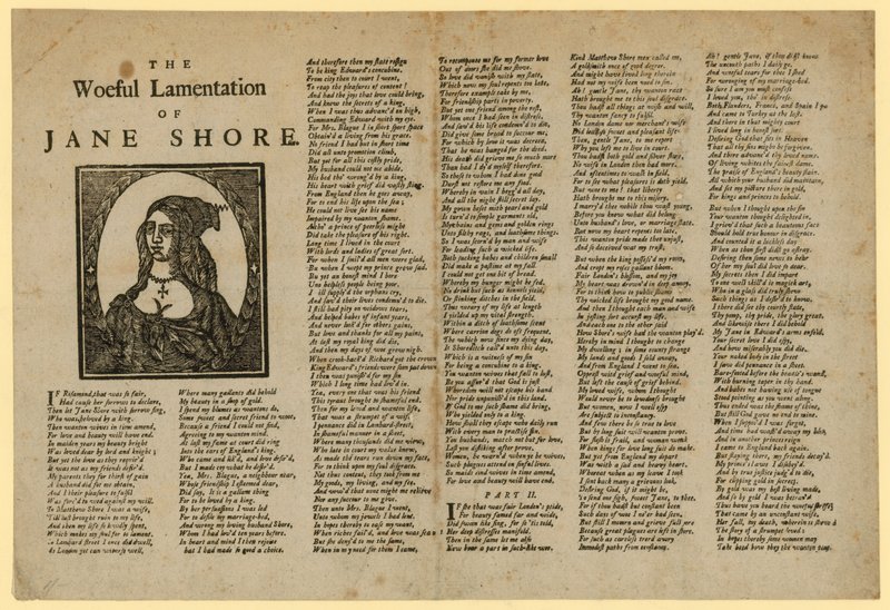 A lastimável lamentação de Jane Shore de English School