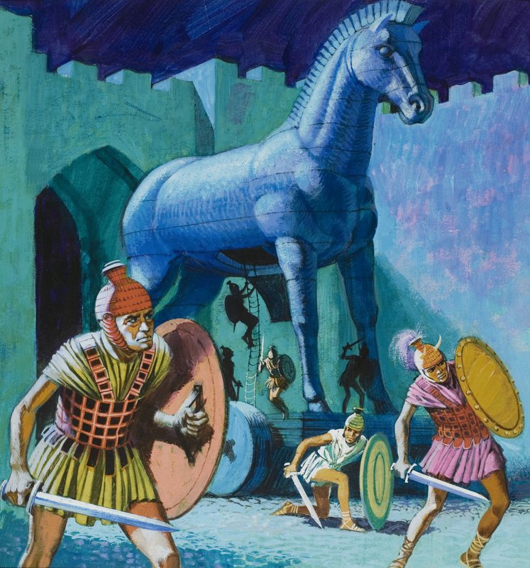 O cavalo de madeira de Tróia de English School