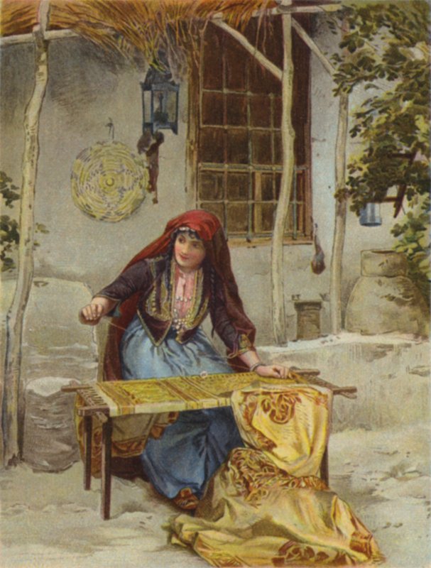 O trabalho da bordadeira (cor litho) de English School