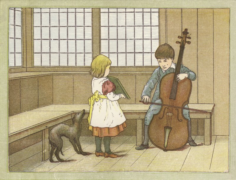 O jovem músico (litografia a cores) de English School