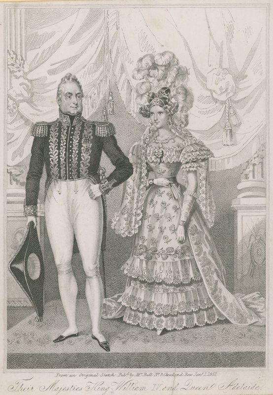 Suas Majestades Rei William IV e Rainha Adelaide de English School