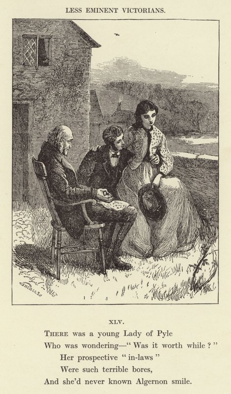 Havia uma jovem senhora de Pyle (gravura) de English School