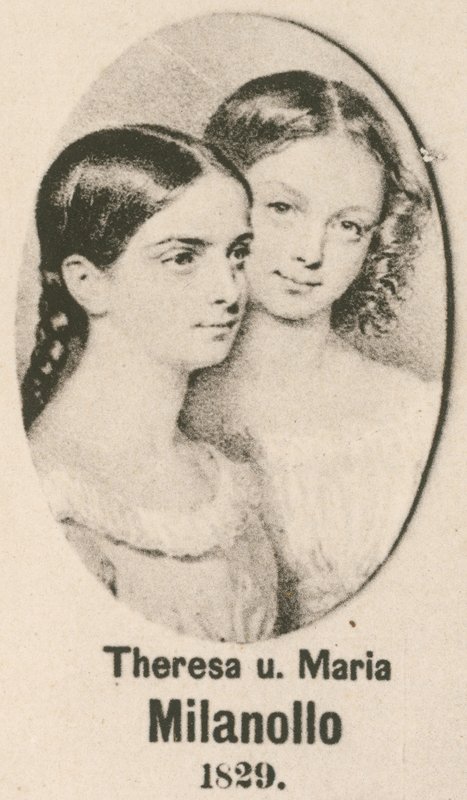 Theresa e Maria Milanollo (gravura) de English School