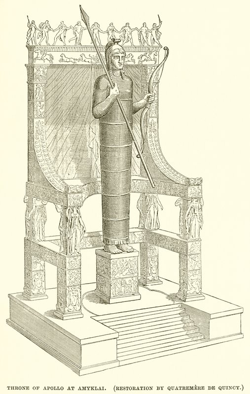 Therone de Apolo em Amyklai. (Restauração de Quatremere de Quincy) de English School