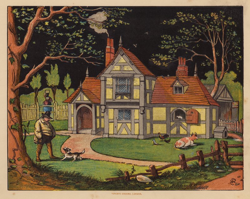 Esta é a casa que Jack construiu (litografia a cores) de English School