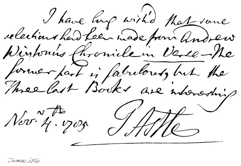 Thomas Astle de English School