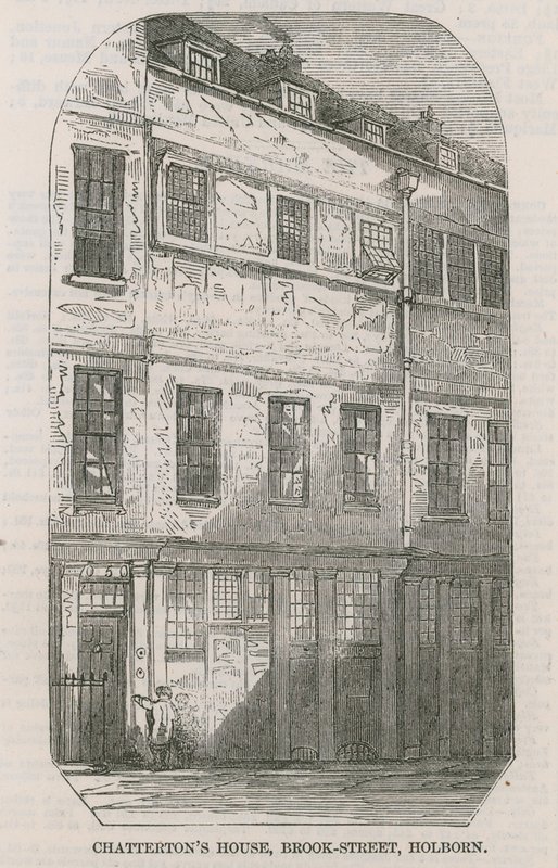 Thomas Chattertons House, Rua Brooks, Holborn, Londres de English School