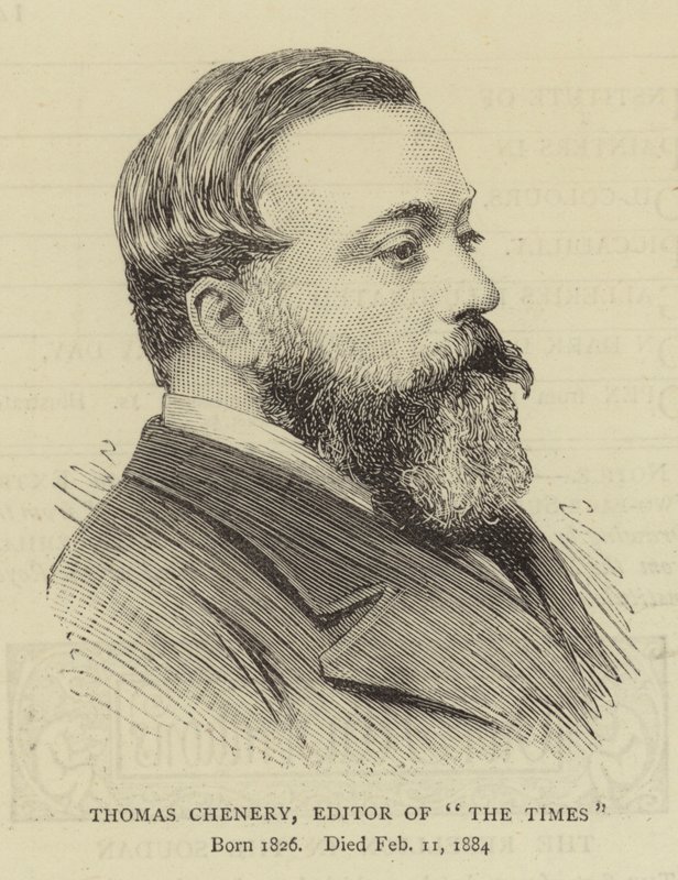 Thomas Chenery, Editor de "The Times" (gravura) de English School