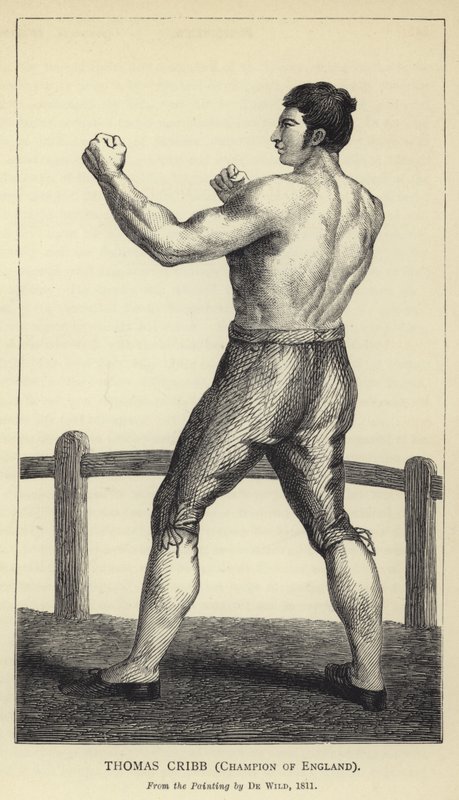 Thomas Cribb, campeão da Inglaterra, da pintura de De Wild, 1811 de English School