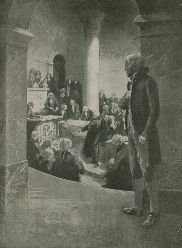 Thomas Jefferson ouvindo o discurso de traição de English School