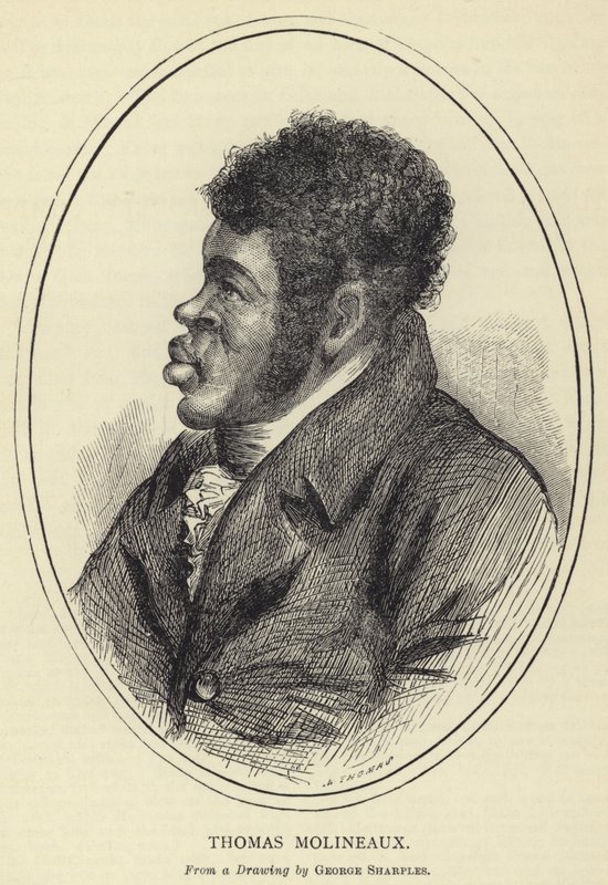 Thomas Molineaux, de um desenho de George Sharples de English School