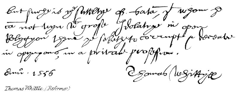 Thomas Whittle, (Reformador) de English School