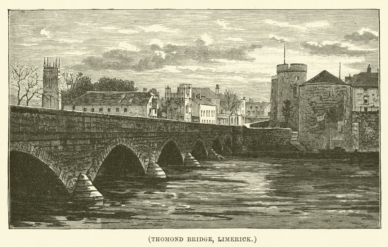 Ponte Thomond, Limerick (gravura) de English School
