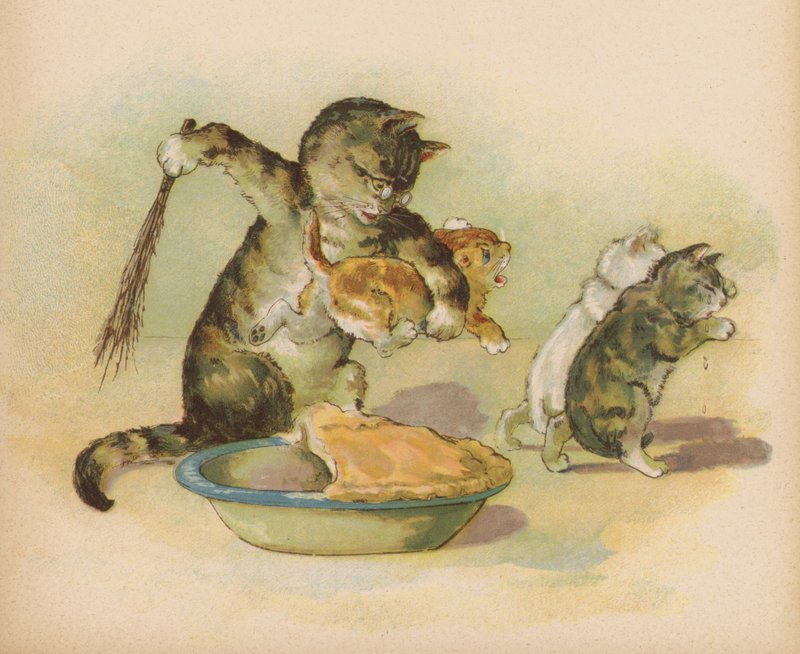 Três Gatinhos Perderam as Suas Mitenes (chromolitho) de English School