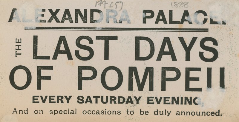 Bilhete para os últimos dias de Pompéia no Alexandra Palace de English School