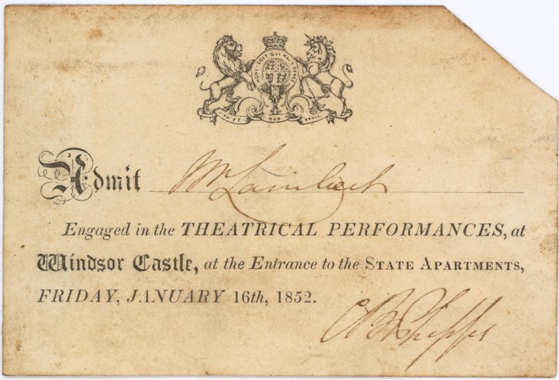 Bilhete para um desempenho teatral de English School