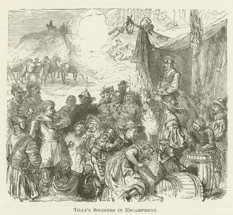 Tillys Soldiers in Encampment de English School