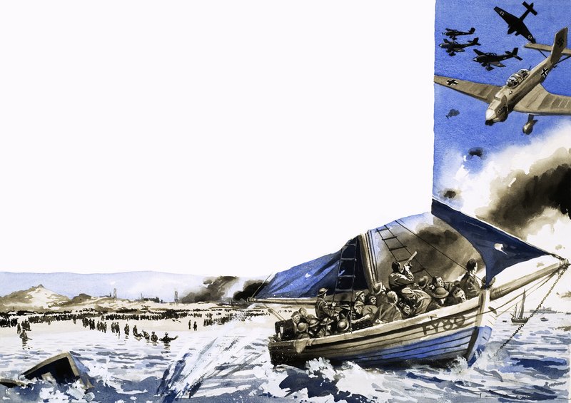 Vez após vez, os pequenos navios atravessavam o Canal da Mancha de English School