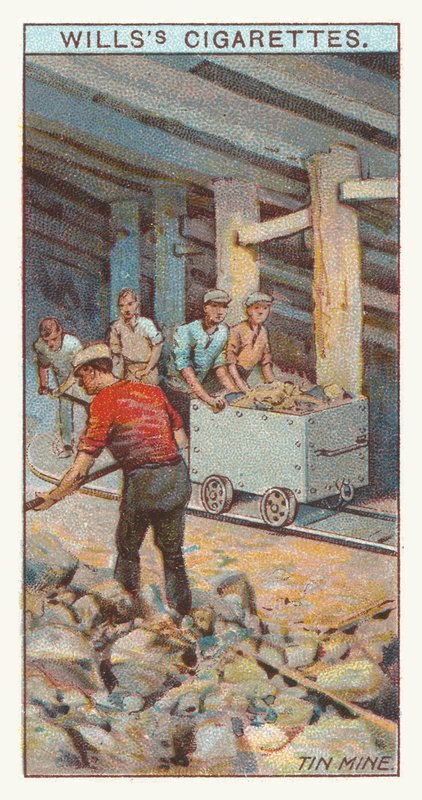 Mina de estanho (cromolitho) de English School