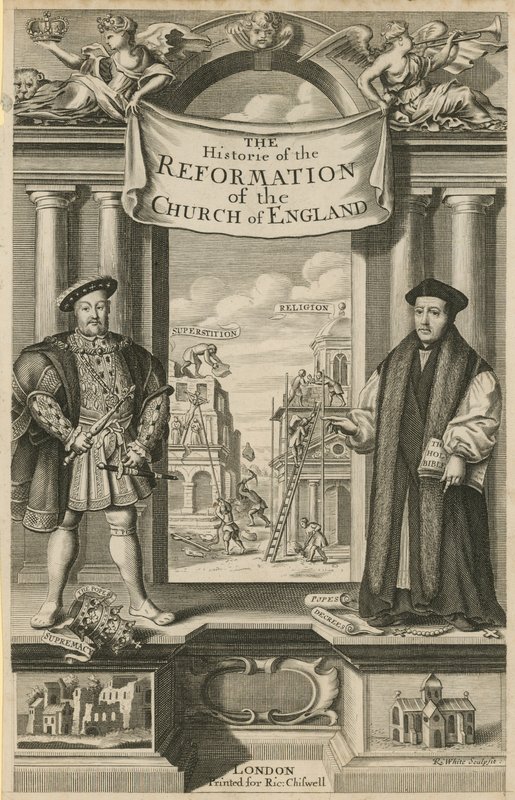 Página de título da História da Reforma da Igreja da Inglaterra de English School