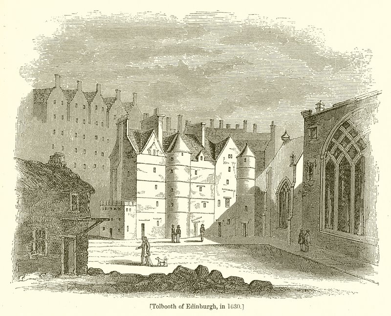 Tolbooth de Edimburgo, em 1630 de English School