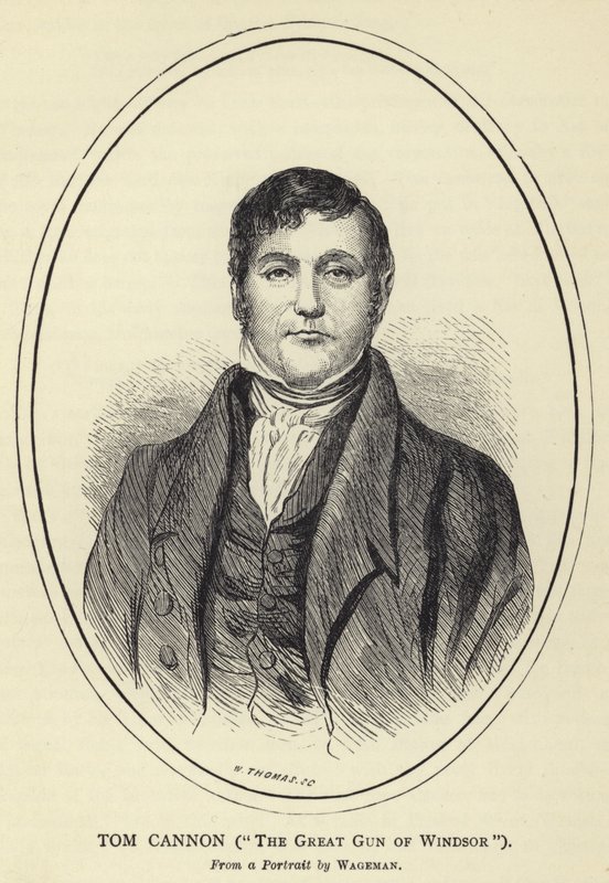 Tom Cannon, a grande arma de Windsor, de um retrato por Wageman de English School
