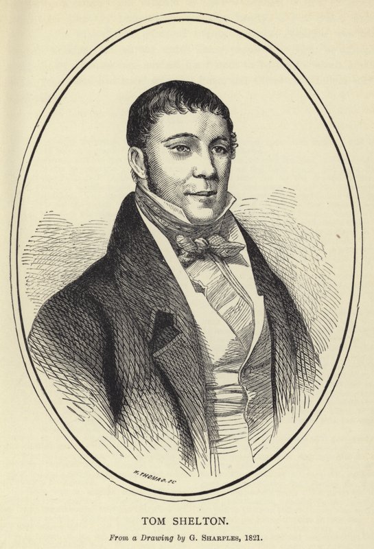 Tom Shelton, de um desenho de G Sharples, 1821 de English School