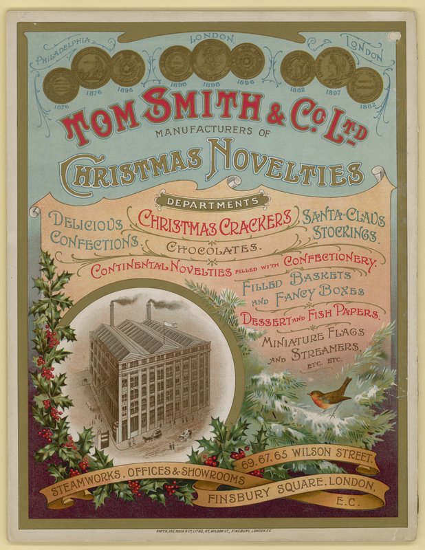 Tom Smith & Co Ltd, Novidades de Natal, Biscoitos de Natal, Capa de Brochura de English School