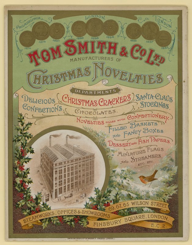 Tom Smith & Co Ltd, Novidades de Natal, Biscoitos de Natal, Capa de Brochura de English School