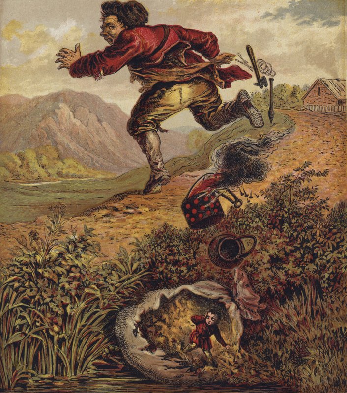 Tom Thumb (litografia a cores) de English School