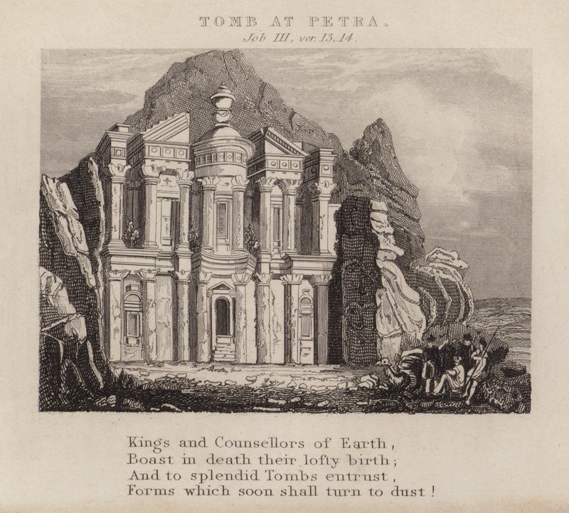 Tumba em Petra, Job III, ver 13 de English School