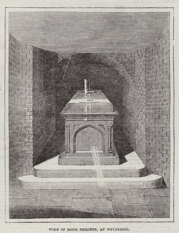 Túmulo de Louis Philippe, em Weybridge (gravura) de English School