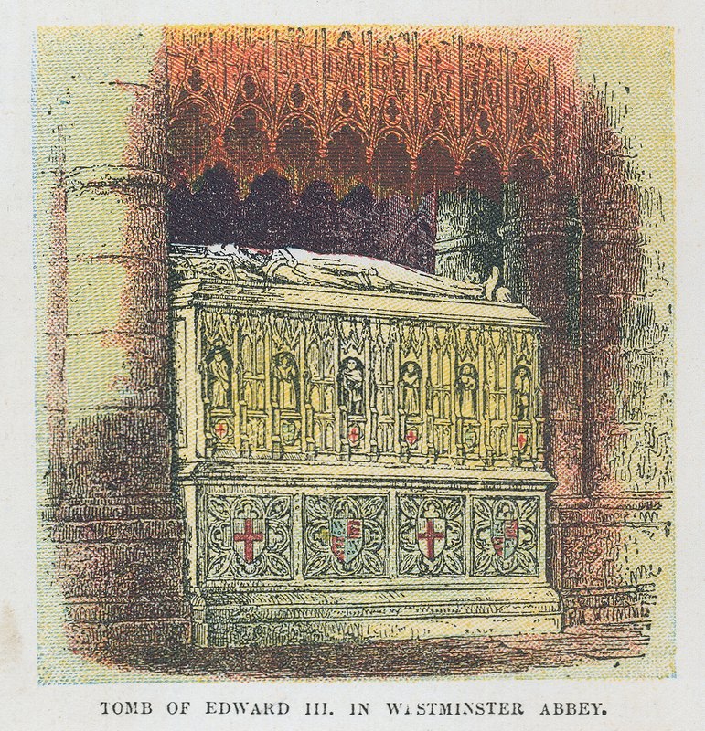 Túmulo do rei Edward III na Abadia de Westminster de English School