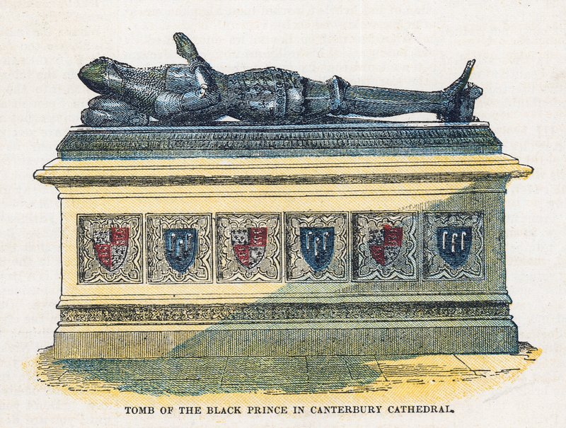 Túmulo do Príncipe Negro na Catedral de Canterbury de English School
