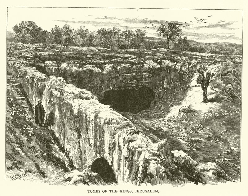 Túmulos dos Reis, Jerusalém (gravura) de English School