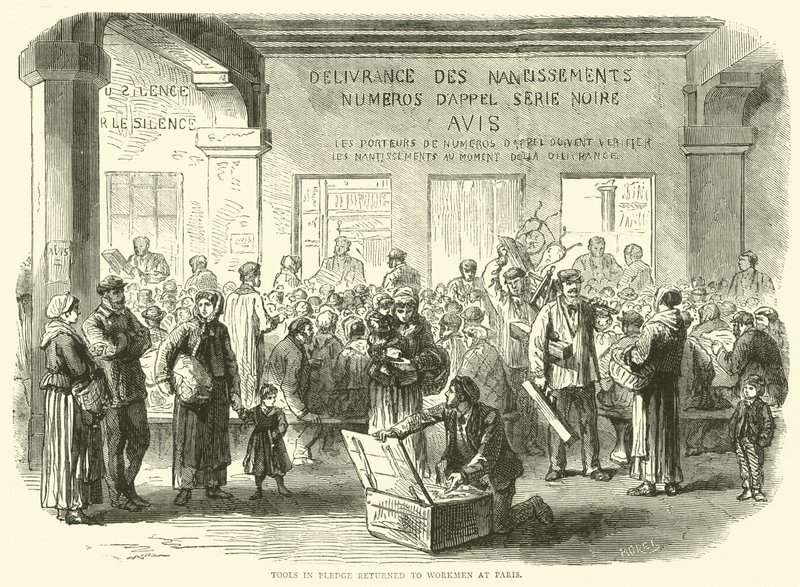 Ferramentas no Compromisso retornaram aos operários em Paris, em dezembro de 1870 de English School