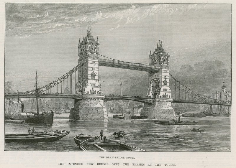 Tower Bridge, em Londres de English School