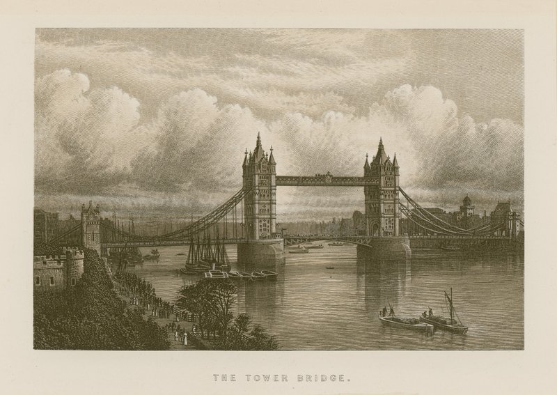 Tower Bridge, em Londres de English School