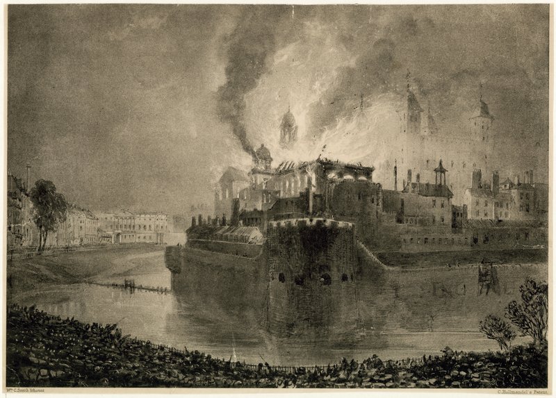 Torre do Incêndio de Londres, 1841 de English School
